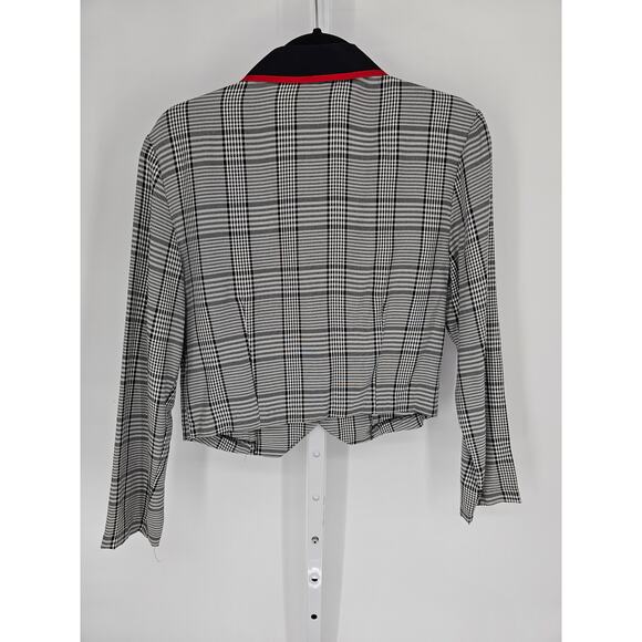 VTG My Michelle Women's Black White Long Sleeve Single Button Jacket Size Large - Picture 4 of 4